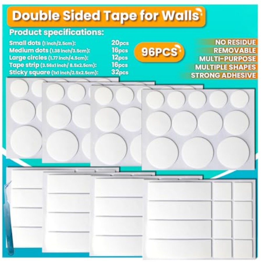 Picture Hanging Strip - Ruban adhésif double face pour murs,