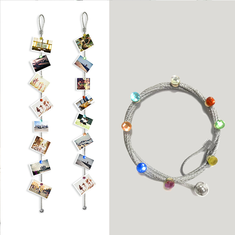 Picture Hanging Strip - Corde de cadre photo argenté pour