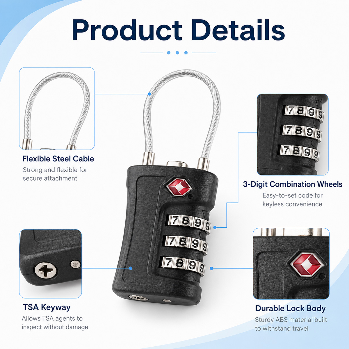 Cadenas à câble à combinaison  - Home Improvement Hardware avis et prix