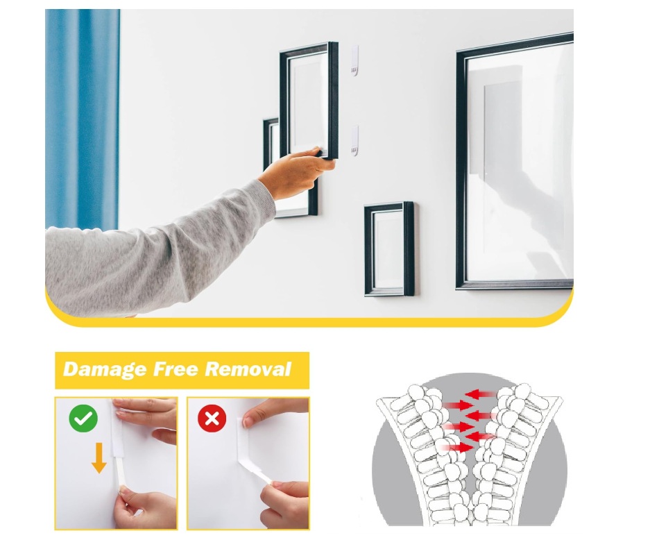 Bandes adhésives double fixati - Picture Hanging Strip avis et prix