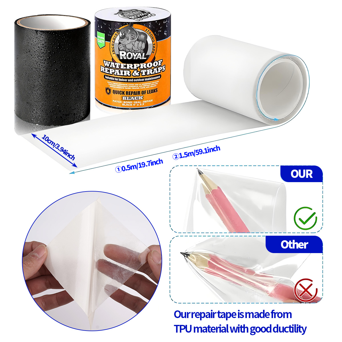 Ruban étanche pour réparation  - Roof Sealant Patch avis et prix